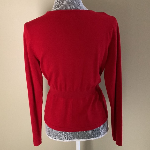 NWOT I.E. LONG SLEEVE RED SWEATER - Picture 3 of 4